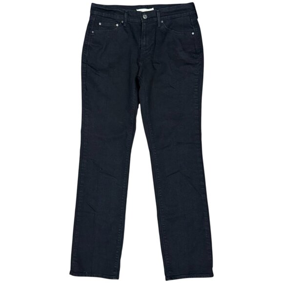 EUC Women's LEVI'S 505 Straight Leg Jeans Stretch Black | Size 8/29 - Picture 2 of 8